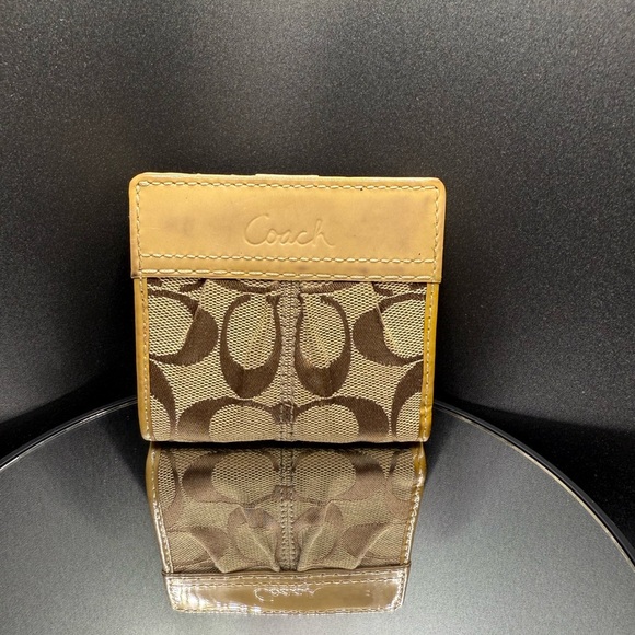 Coach Signature Canvas & Patent Leather Bifold Wallet Vintage | Good Condition - Picture 3 of 7